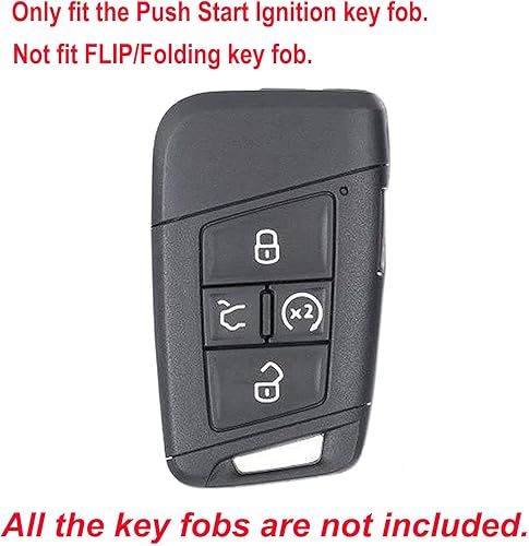 Miniatura 7 de LemSa 2 piezas de 4 botones de goma Smart Key Fob Cover Case Shell Remote Keyless Protector bolsa titular para 2021 2020 2019 VW Volkswagen Tiguan