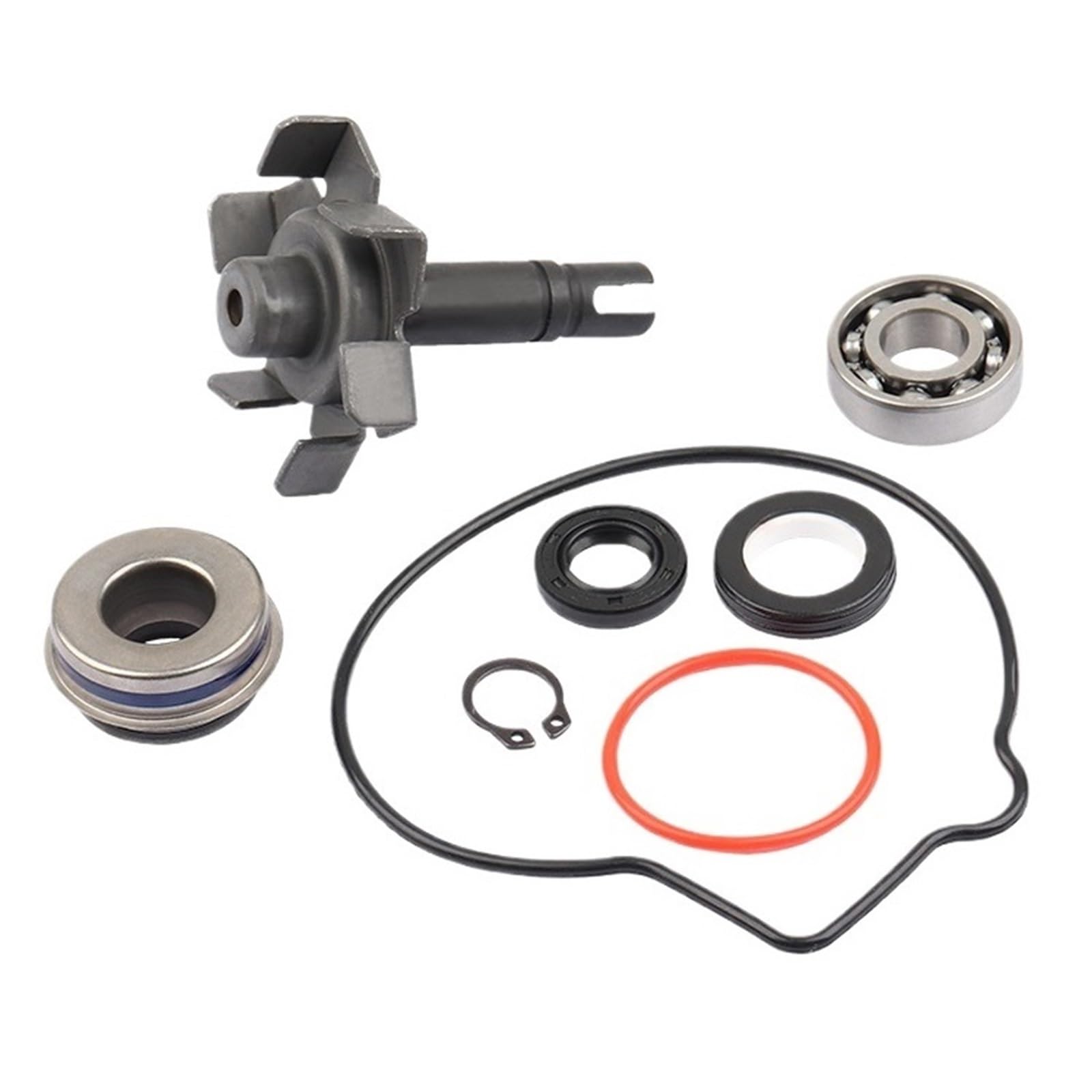 Ajuste para YAMAHA Ajuste para YZF-R6 YZF R6S F26 FZ6R XJ6 Rodamiento de bolas Eje impulsor Bomba de agua Junta Reparación de sello