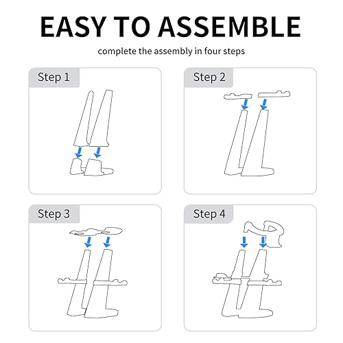 Vista 6 de GOMRVR design VR Stand Compatible with Oculus Quest 2 Quest Rift S Valve Index Headset and Touch Controllers AccessoriesWhite