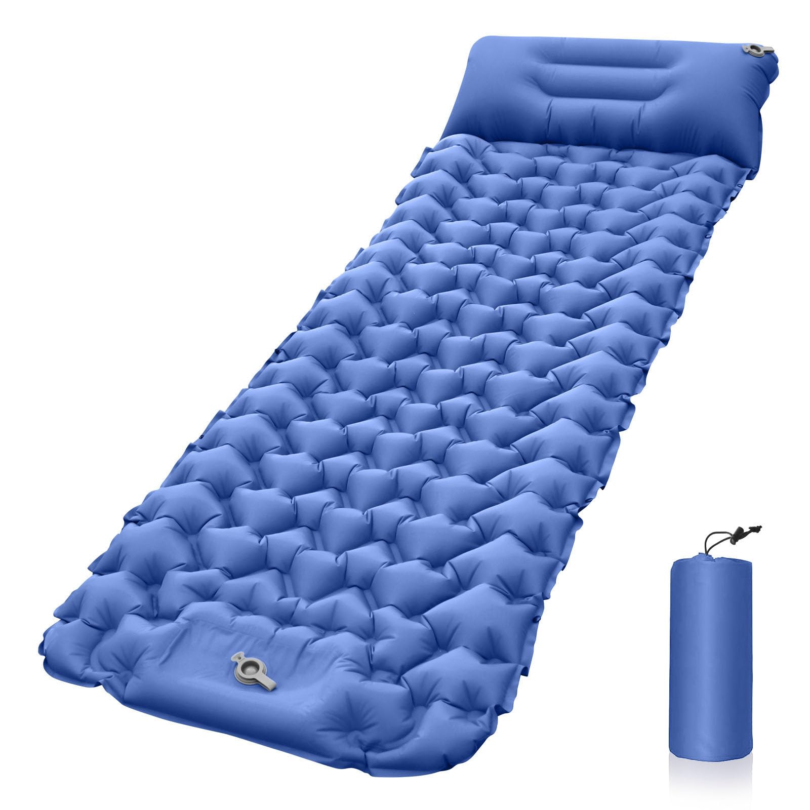 HFHungkeong Selfinflating Camping Sleeping Mattress 9cm high Thickened Inflatable Sleeping pad with Foot Pump and Built in Camping Pillow Light and Portable, Suitable for Outdoor Hiking and Camping