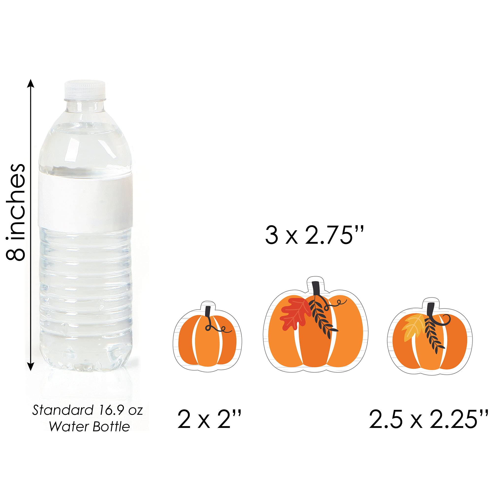 Big Dot Of Happiness Kürbis-Ausstanzungen – 24 Stück, 3 Größen, Aus Karton, Für Herbst- & Halloween-Deko