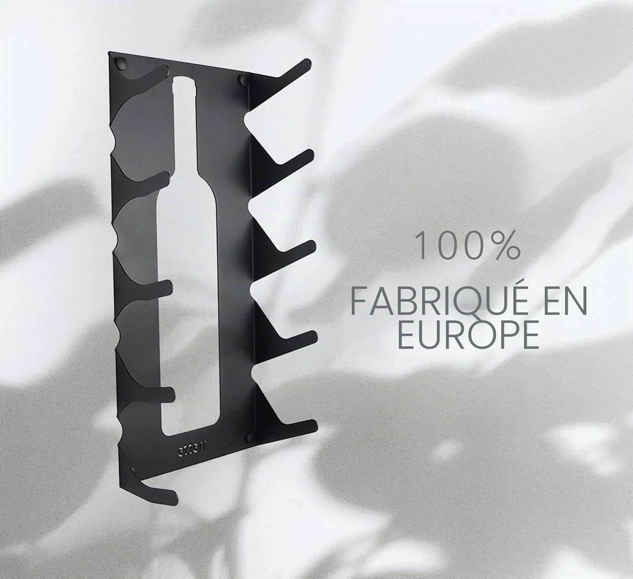 Lot de 2 Casier à Bouteilles | pour 5 Bouteilles | 100% Acier | Fabriqué en Europe | Range Bouteille | Porte Bouteille | Range Bouteille Vin | Porte Bouteille Mural | Rangement Bouteille