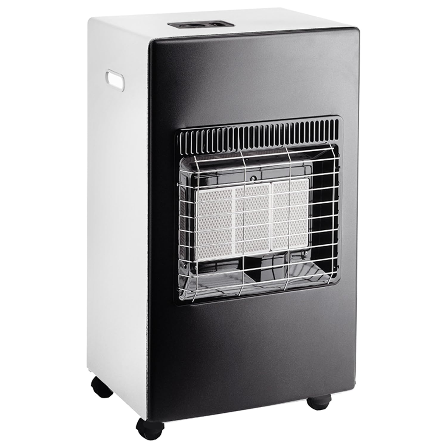 Marvin Stufa a Gas Gpl Infrarossi Camilla, 4200 kw 3 Piastre in Ceramica, Basso Consumo, Portatile Portabombola con 4 Ruote (Bianco)
