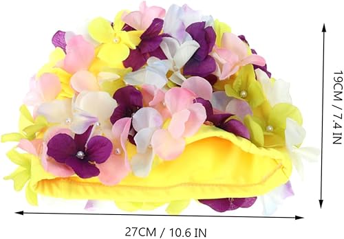Miniatura 9 de VANZACK Gorros de ducha para mujer, gorro de natación con flores, gorro de natación floral, gorro de natación para mujer