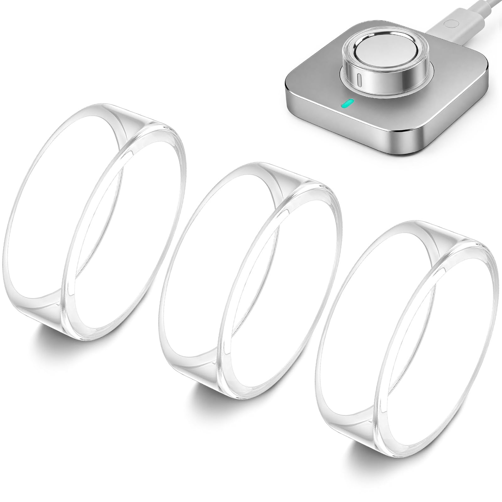 sylacor 3 Pack Ring Cover Compatible with Oura Ring Gen 4/Gen 3 Horizon/Heritage, Upgraded Anti-Scratch TPU Protector for Men Women, NOT for Oura Ring 4 Ceramic (Clear*3, Size 5)