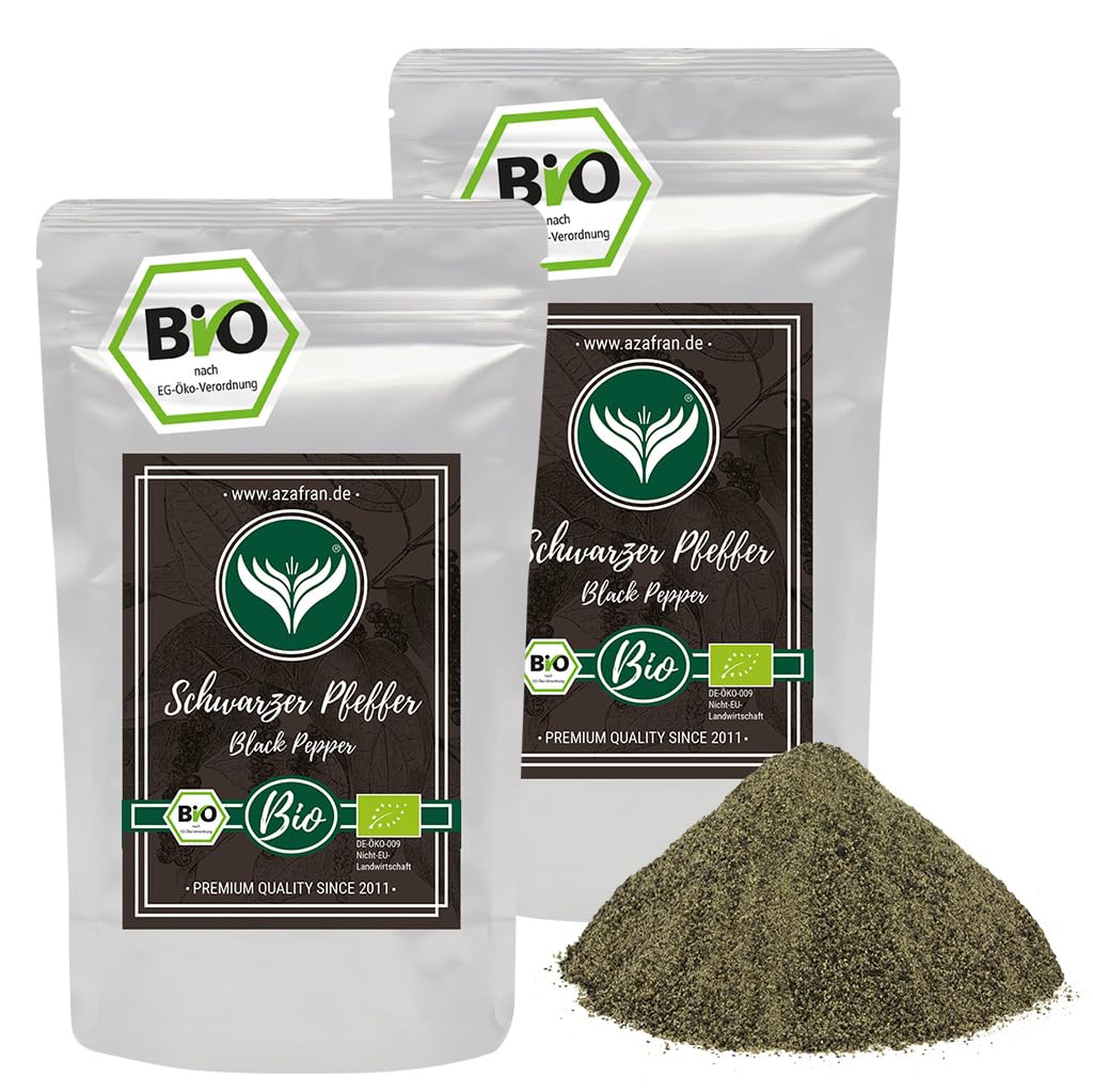 Azafran BIO Pfeffer schwarz gemahlen Pulver 1kg