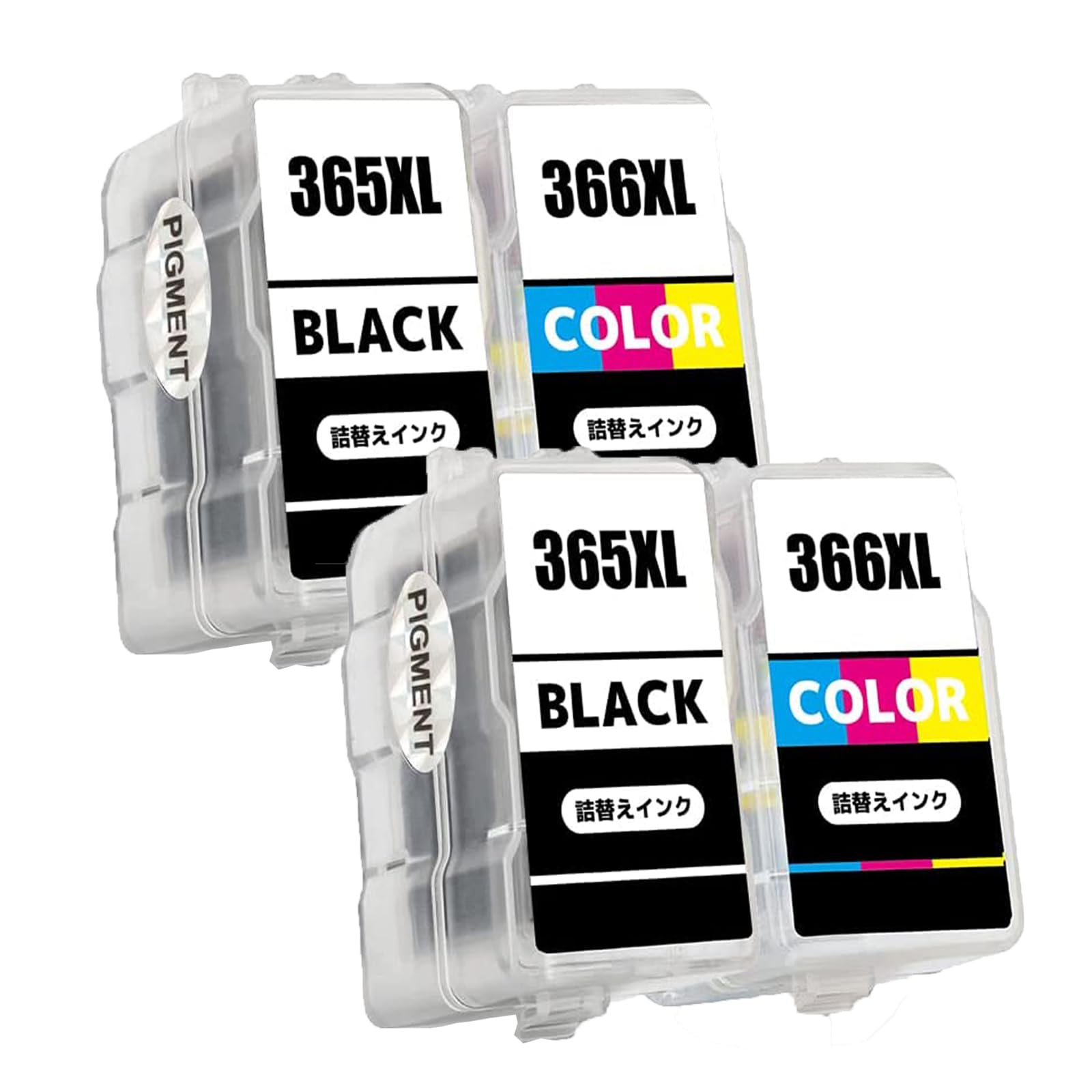 Canon BC-365XL BC-366XL 4箱セット Amazon.co.jp: BC-365XL 顔料 ブラック BC-366XL 染料 カラー 詰め替え