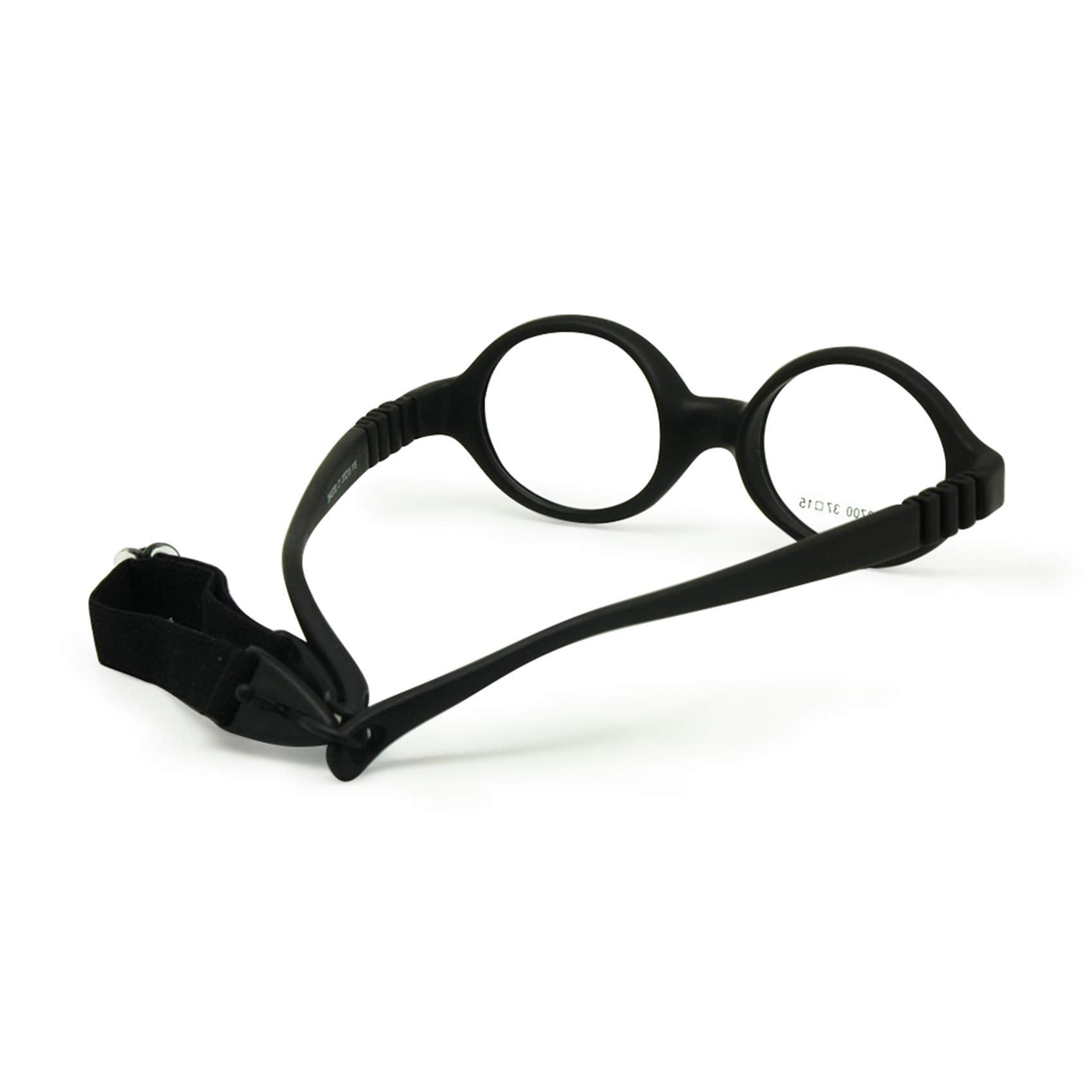 Baby Brille Pflanze nicht fliexible Sicherheit Weich mit Gurt Runde Rahmen mit den normalen Linsenoptik Kinder-Brille & Kordel 37/15 0-1Y