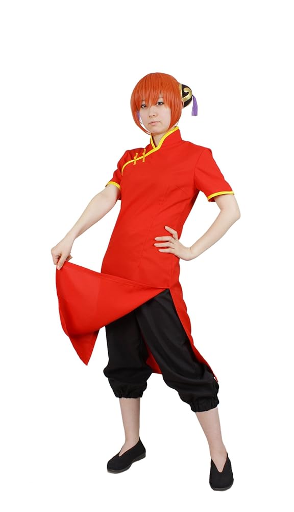 コスプレ 神楽の衣装(半袖チャイナ服) Amazon.co.jp: 銀魂 神楽風 コスプレ 衣装【 チャイナドレス +