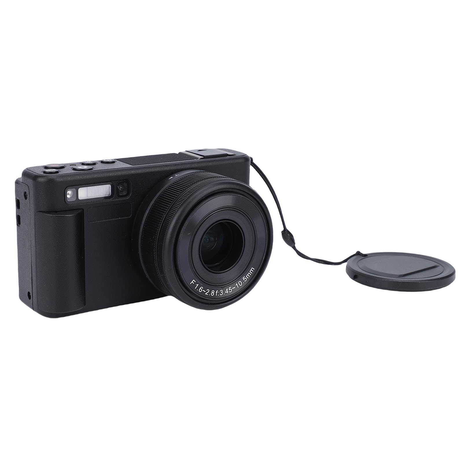 Akozon Cámara Digital Compacta de 5K con Enfoque Automático HD de 72MP y Pantalla Abatible de 180° Zoom Digital 4X Zoom óptico 3X Antivibración (Black)