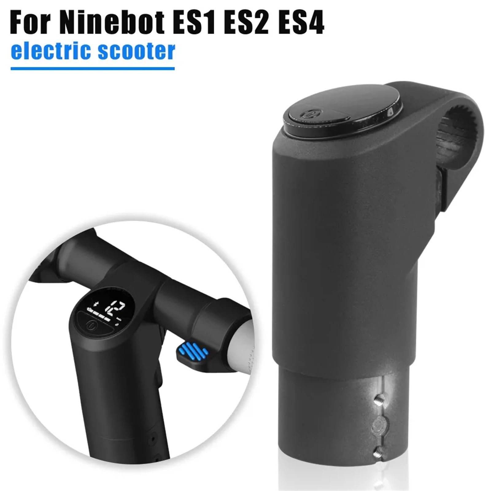 Mango de seguridad de manillar de aleación de aluminio, for Segway, Ninebot, ES1 ES2 ES4 Tablero de control Bluetooth Juego de guardabarros delantero y trasero Guardabarros para patinete eléctr