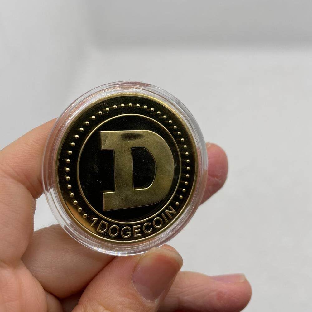 Divertenti Monete Commemorative Dogecoin Placcate in Oro Simpatico Regalo di Collezione di Souvenir con Motivo Dog per Gli Amici