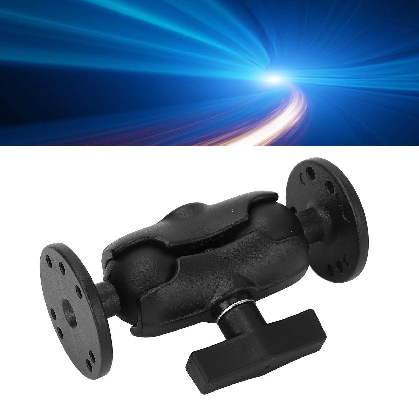 Alomejor Soporte Tablet, Montaje Doble Bola Flexible y Resistente Soporte GPS aleación Aluminio 3,8 cm para navegación Coche Pesca Actividades al Aire
