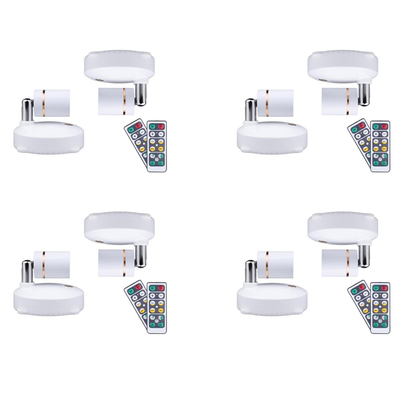 Hndhbfgrt Wireless Spot Lights Battery Operated Accent Lights Indoor Dimmable LED Spotlight Anywhere Rotatable Wall Light(8 Pack)