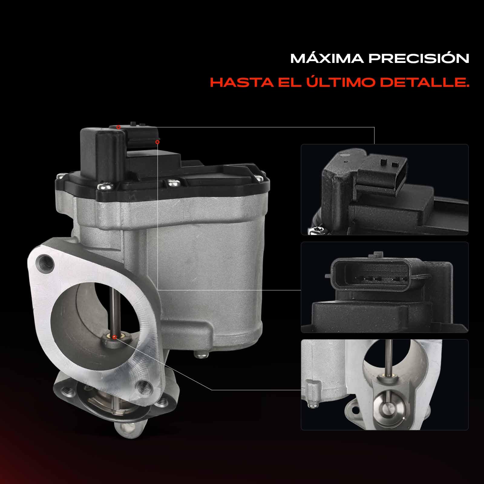 Frankberg Válvula EGR de recirculación de gases de escape 147106672R | Compatible con: Scénic II JM0/1, M.e.g.a.n.e II Estate KM0/1, Laguna II Grandtour KG0/1