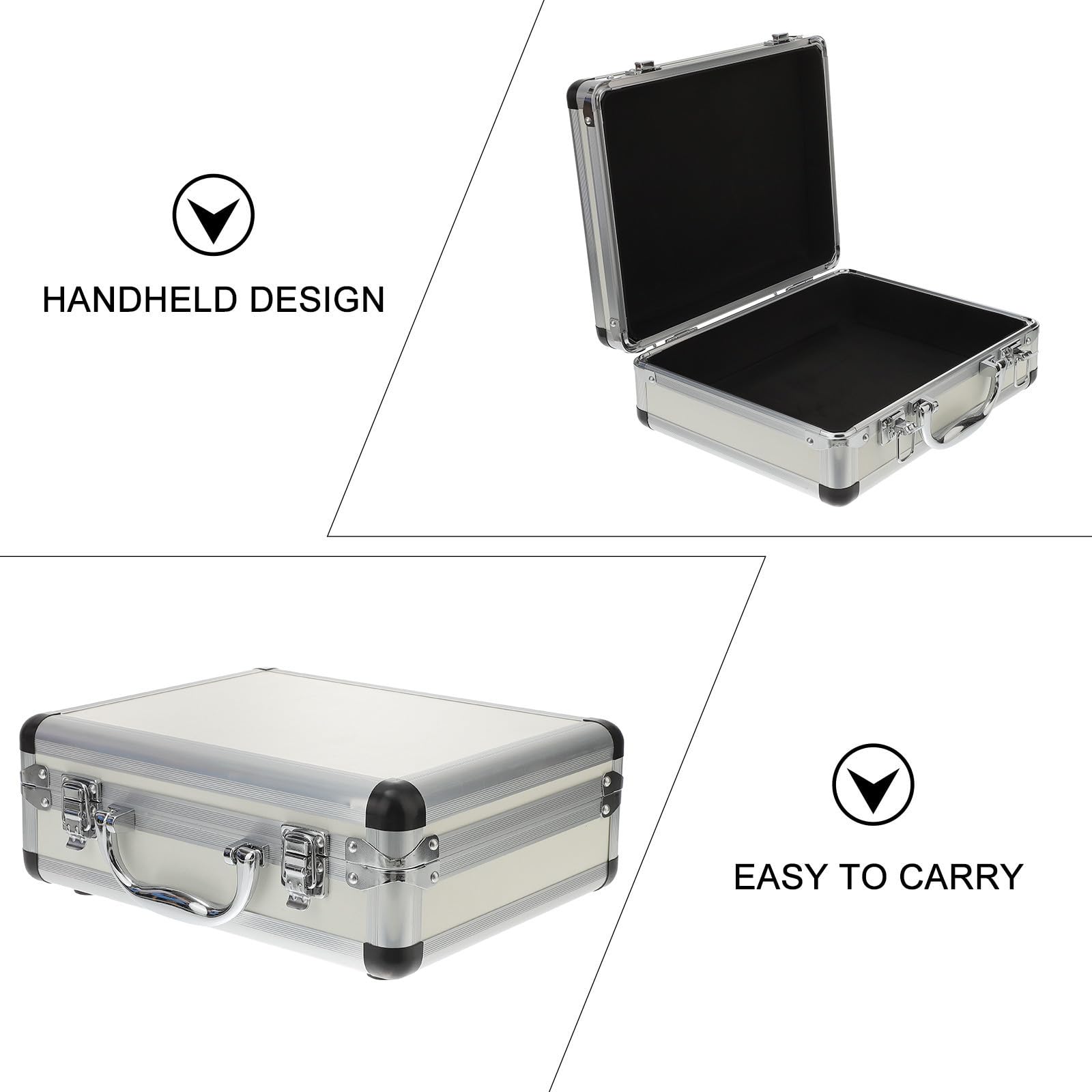 IMIKEYA Valise à Outils en Alliage D'aluminium Argenté, Portable à Main