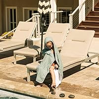 Vista 116 de Little Unicorn Toalla de baño con capucha de alta calidad, mezcla de algodón absorbente y rizo Tamaño más grande, 1-6 años (Adobe Checker)