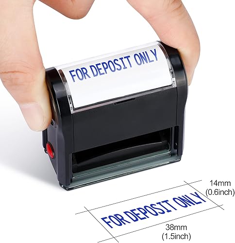 Miniatura 2 de 2 sellos de goma autoentintados para oficina de mensajes empresariales cuentas por pagar suministros de oficina y uso al por menor azul para el