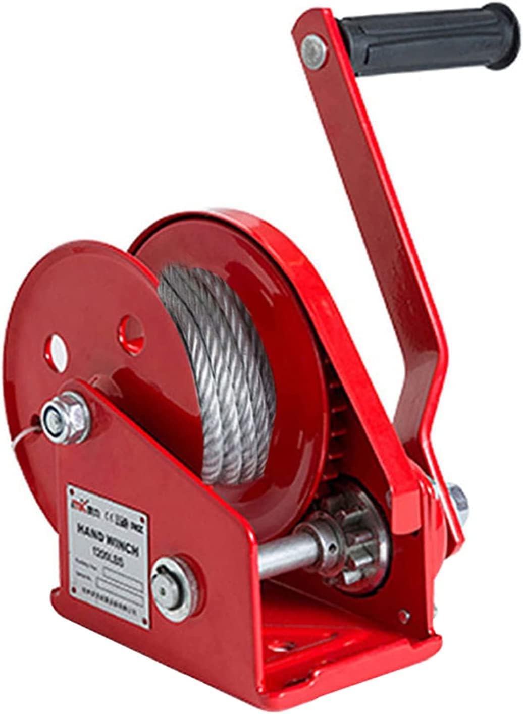 IOROMA Boat Trailer Winch 1200lb, Small Manual Winch with Brake and