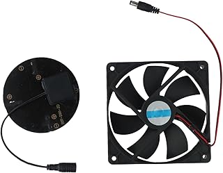 Solarbetriebener Abluftventilator mit monokristallinem Panel, 10 W, Belüftung für Hühnerstall, Schuppen, Gewächshäuser, Haustierhäuser, Schwarz