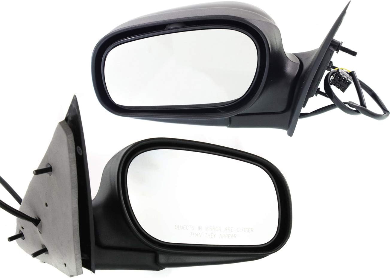Kool Vue Driver & Passenger Side Power Non-Heated Mirrors for Mercury Grand Marquis Ford Crown Victoria 1998-2011 Paintable
