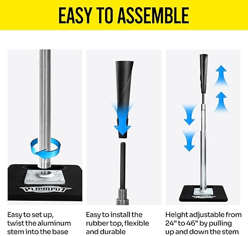 Miniatura 5 de Camiseta de bateo de béisbol  Camiseta de bateo portátil para béisbolsóftbol con parte superior de goma flexible enrollada a mano, camiseta de