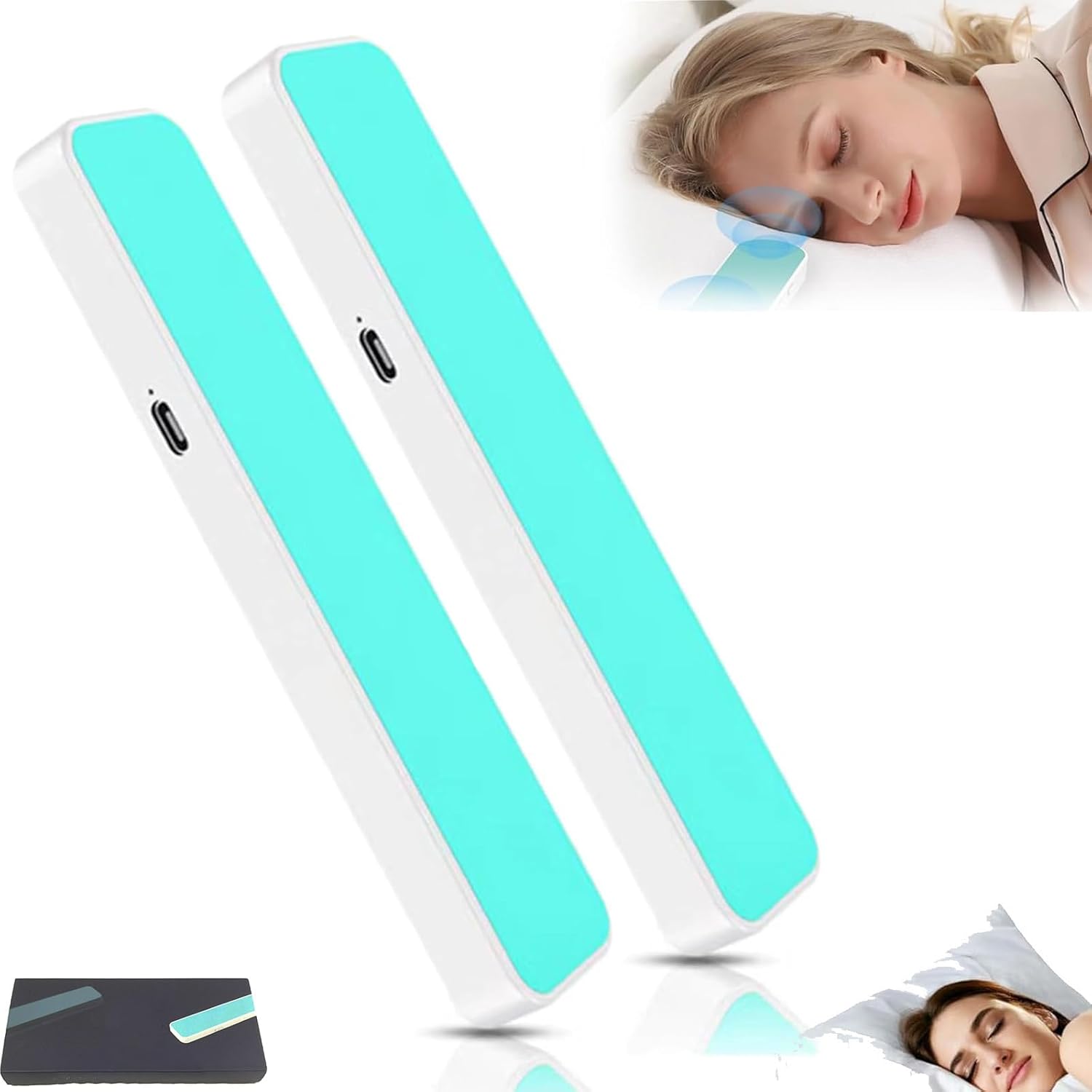 Pillow Speaker With Bone Conduction - Bluetooth Sleep Speaker With 10 White Noises & Timer