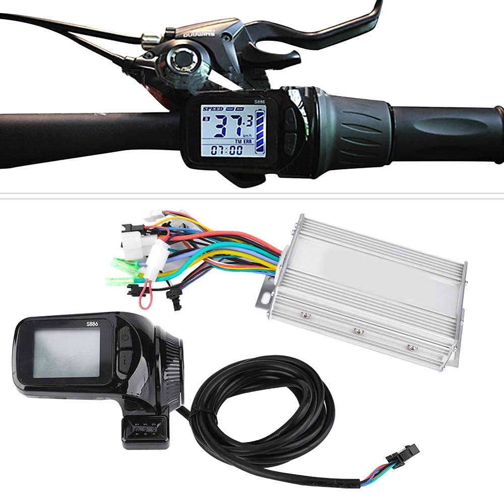 Acceleratore Monopattino Elettrico 2. 4V / 36V / 48V 350W Regolatore Motore Brushless Bike Electric con Display & Thumb Thumb Electry Bicycle Bicycle Scooter Parti ebike(24v 1000w)