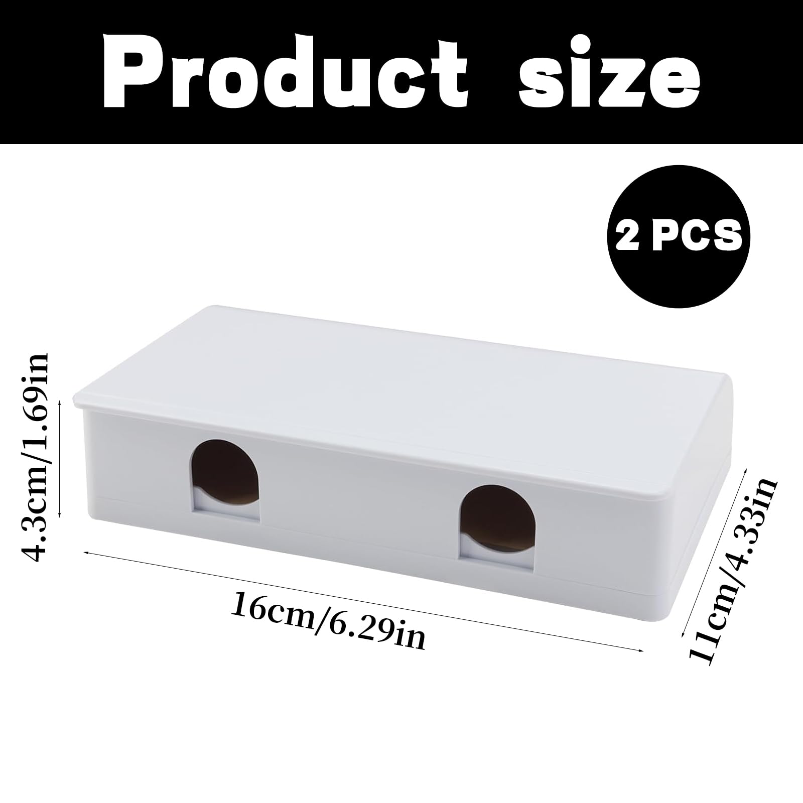 2pcs Socket Covers, Plug Covers Waterproof Socket Protector Box for Outdoor & Indoor Use, Double Cover with Secure Seal, Safety for Home Protection, Easy to Install & Use(Double, White) - Image 2