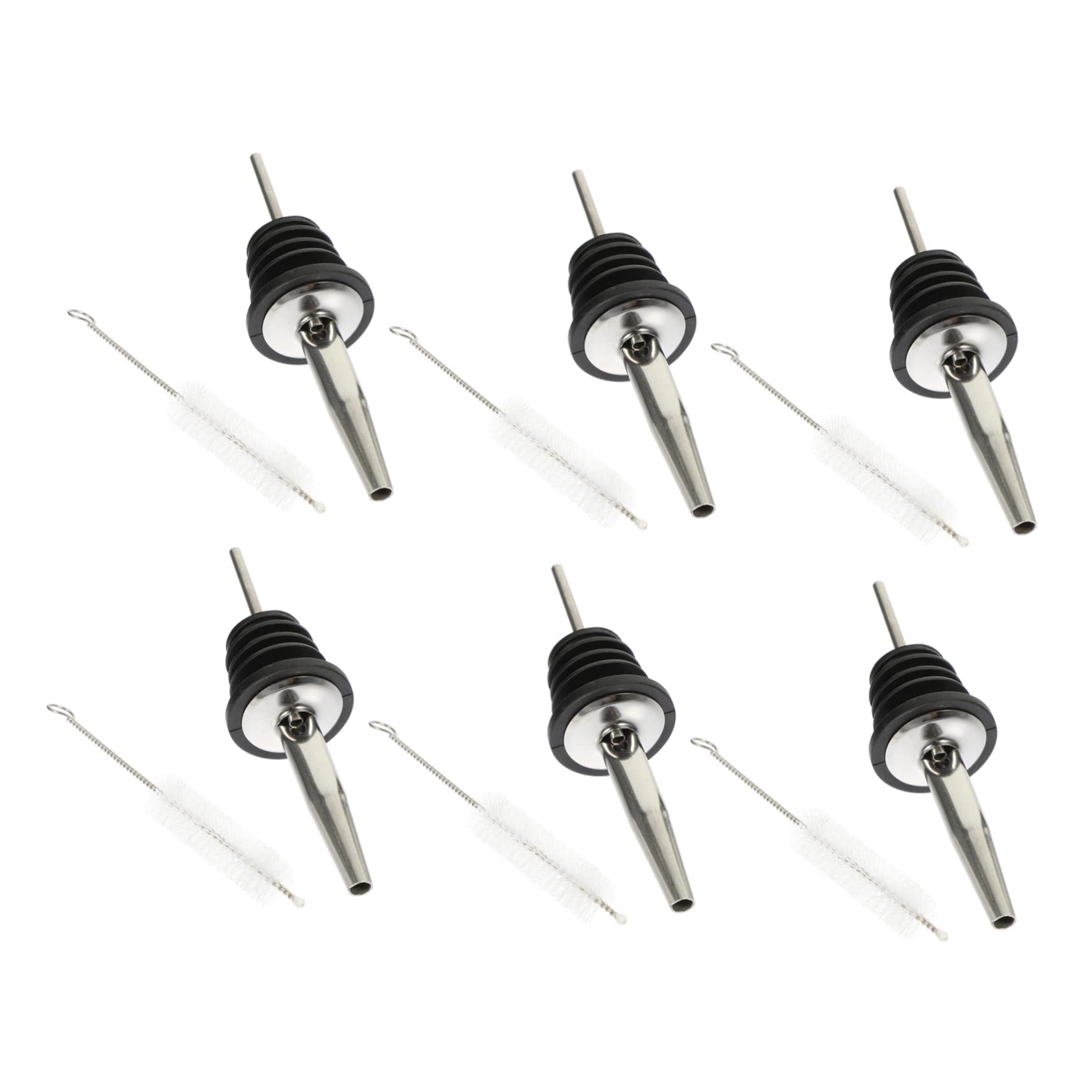 Cabilock Little Black Hat Wine Pourer Coating Oil Bottle Spout for Cooking and Drinking