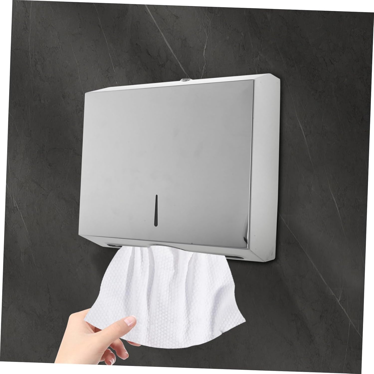 Commercial Paper Towel Dispenser Wall Mount Stainless Steel Bathroom Hand Towel Holder for Public Restrooms Hospitals Easy Installation Elegant Design