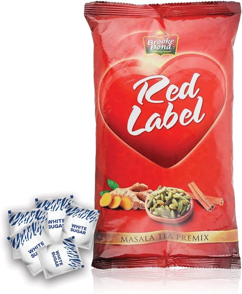 Red Label Masala Tea Premix With Brew Lab White Sugar Sachets(5G X 5) | Also Suitable For Vending Machine | 1Kg , White Tea