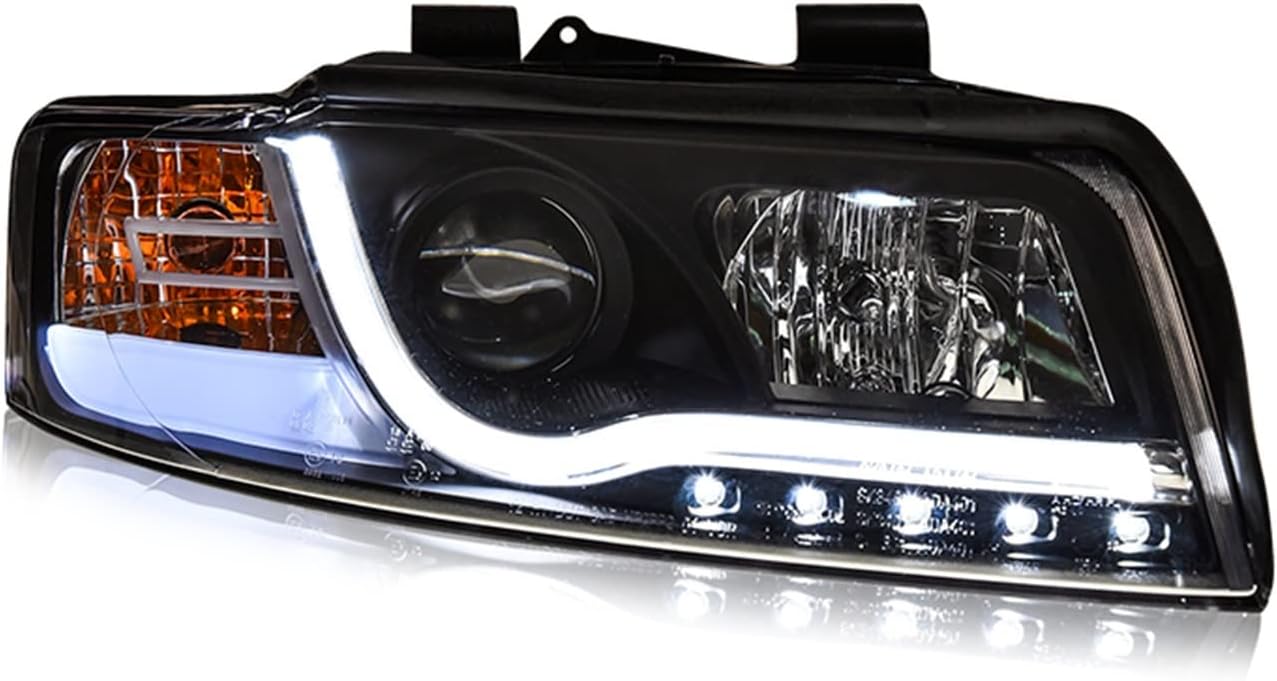 A4 B6 2001-2004 デイタイムランニングライト キセノン ロービーム ターンシグナル対応ヘッドライトアセンブリ(HID