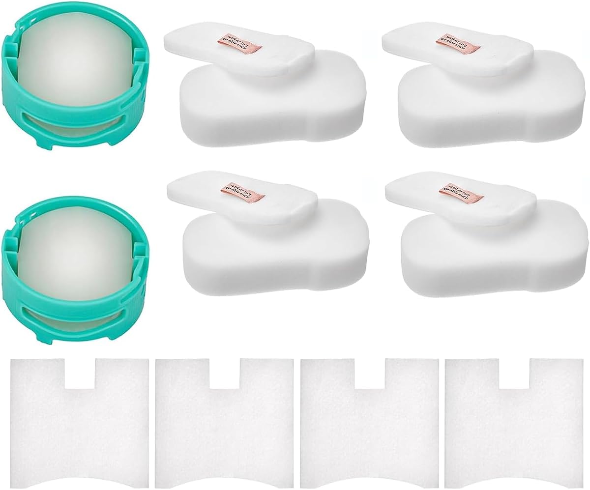 HZ700 Replacement filter for shark PowerFins HairPro Odor Vacuum HZ702 HZ700 QS175QBL QS175QGN, Compare with part 1541FC3000, XFFKHZ2000 XPMFHZ2000, 2 Cartridges+2 Foam&Felt+ 2Post Motor Filters