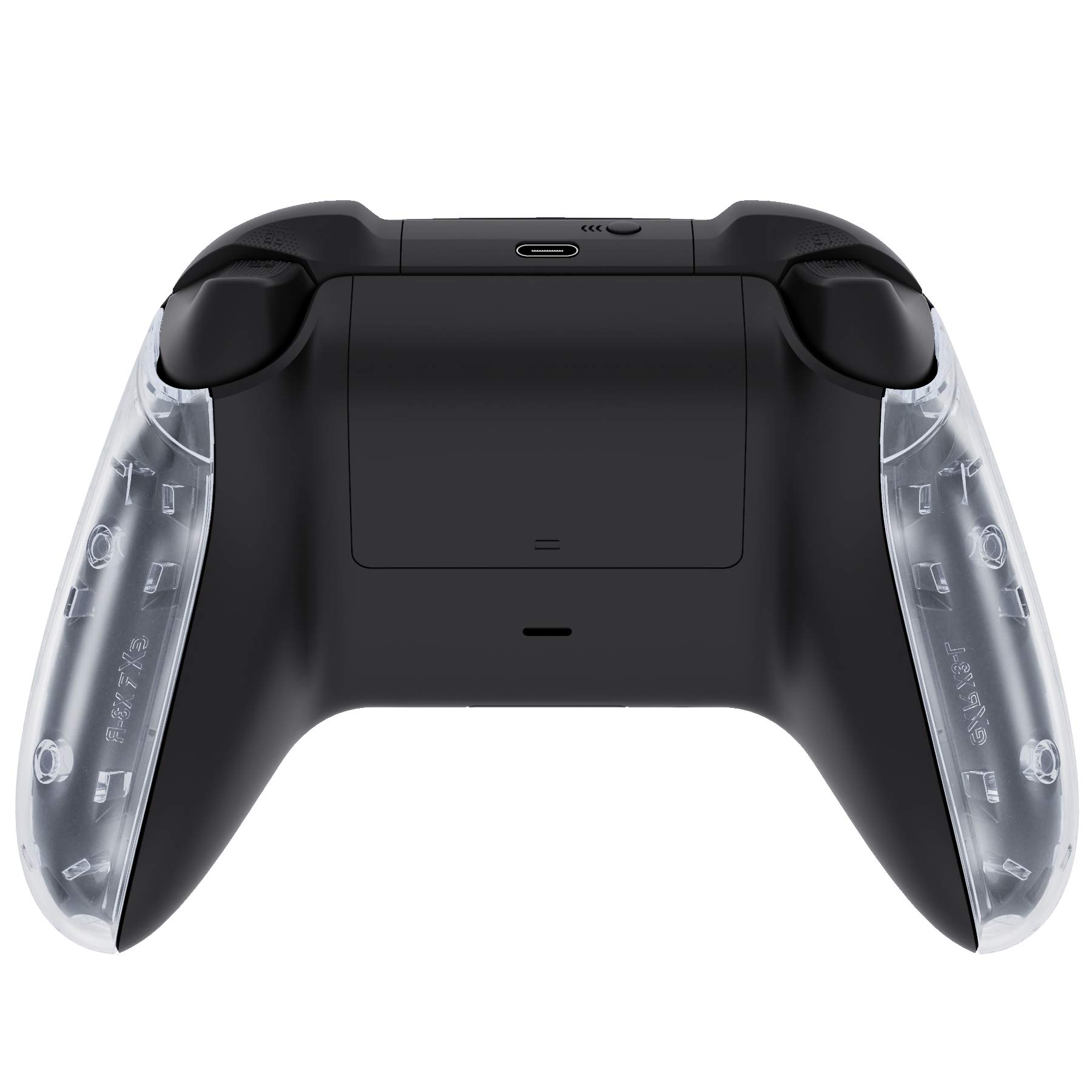 eXtremeRate Front Case & Griffteile Hülle für Xbox Series X/S,Custom Hülle Vorderseite Case Grips Gehäuse Zubehör für Xbox Core Controller(Transparent)-KEIN Controller enthalten