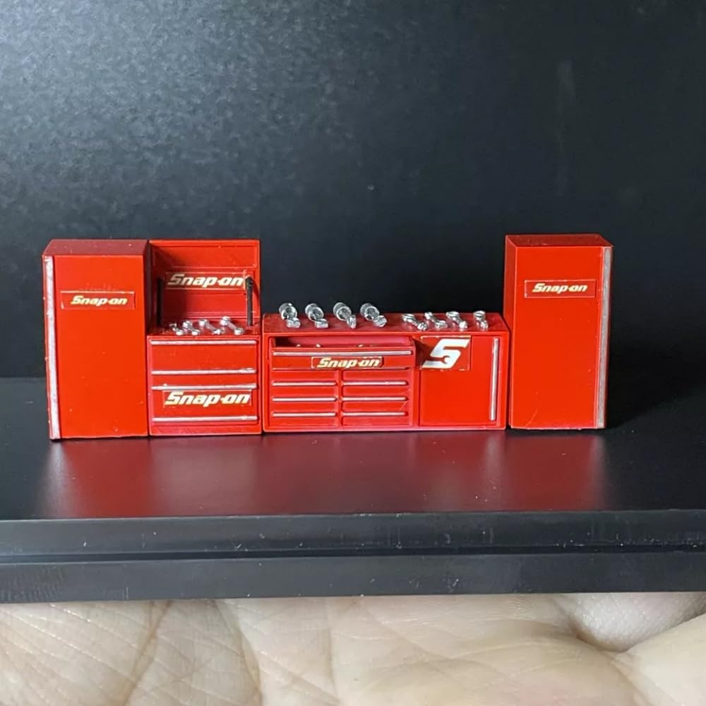 1:64 Diorama Car Garage Workbench Model Repair Workshop Tool Cabinet Scene Model Toy Gift