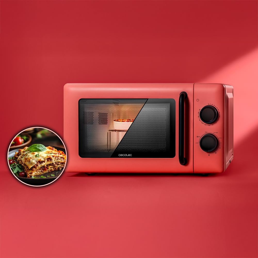 Cecotec Forno a Microonde con Grill Da 20 Litri Proclean 3110 Green 700 W In 6 Livelli E Griglia Da 800 W, Modalità Scongelamento, Segnale Fine Cottura, Lampada Interna, Timer 30 Minuti