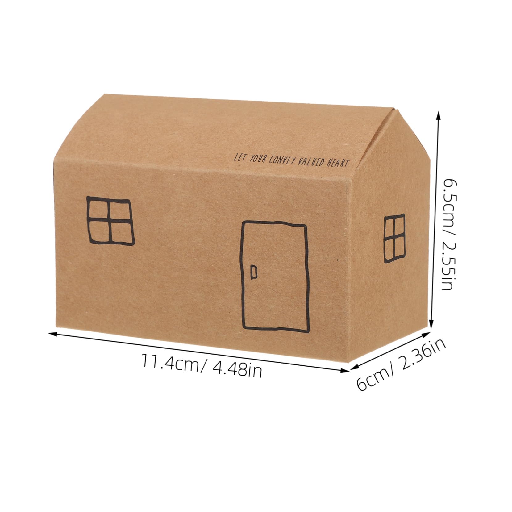 LIGIGWASH 50 Pièces Lot de Boîtes Pliables Forme de Maison Blanches Boîtes à Dragées Légères pour Bonbons Festifs pour Mariages et Noël