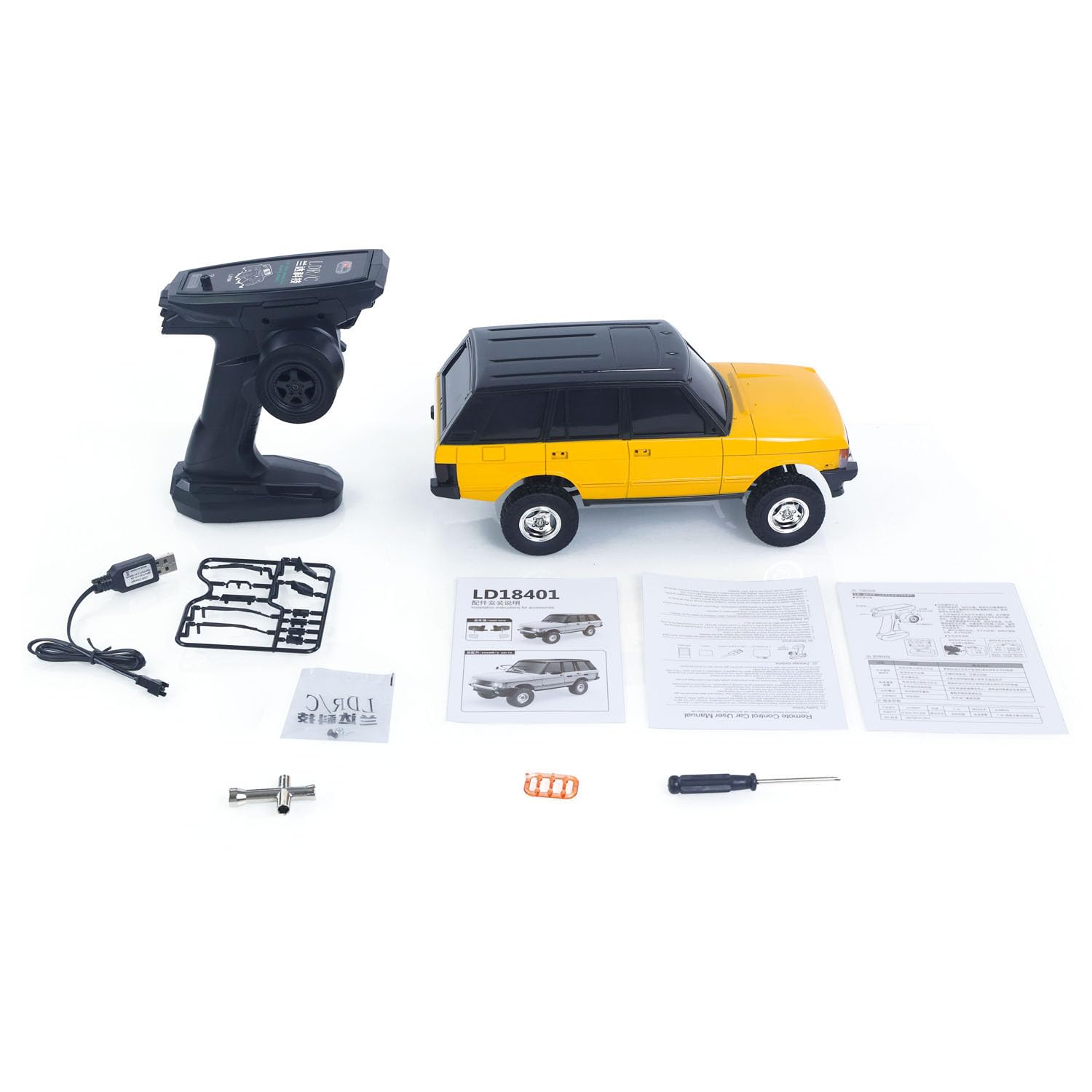 TOUCAN RC HOBBY 1/18 2,4 G RC Rock Crawler Auto LDRC LD18401 4WD Auto da arrampicata telecomandata Simulazione SUV Veicoli Motore a spazzola ESC Servo RTR Outdoor