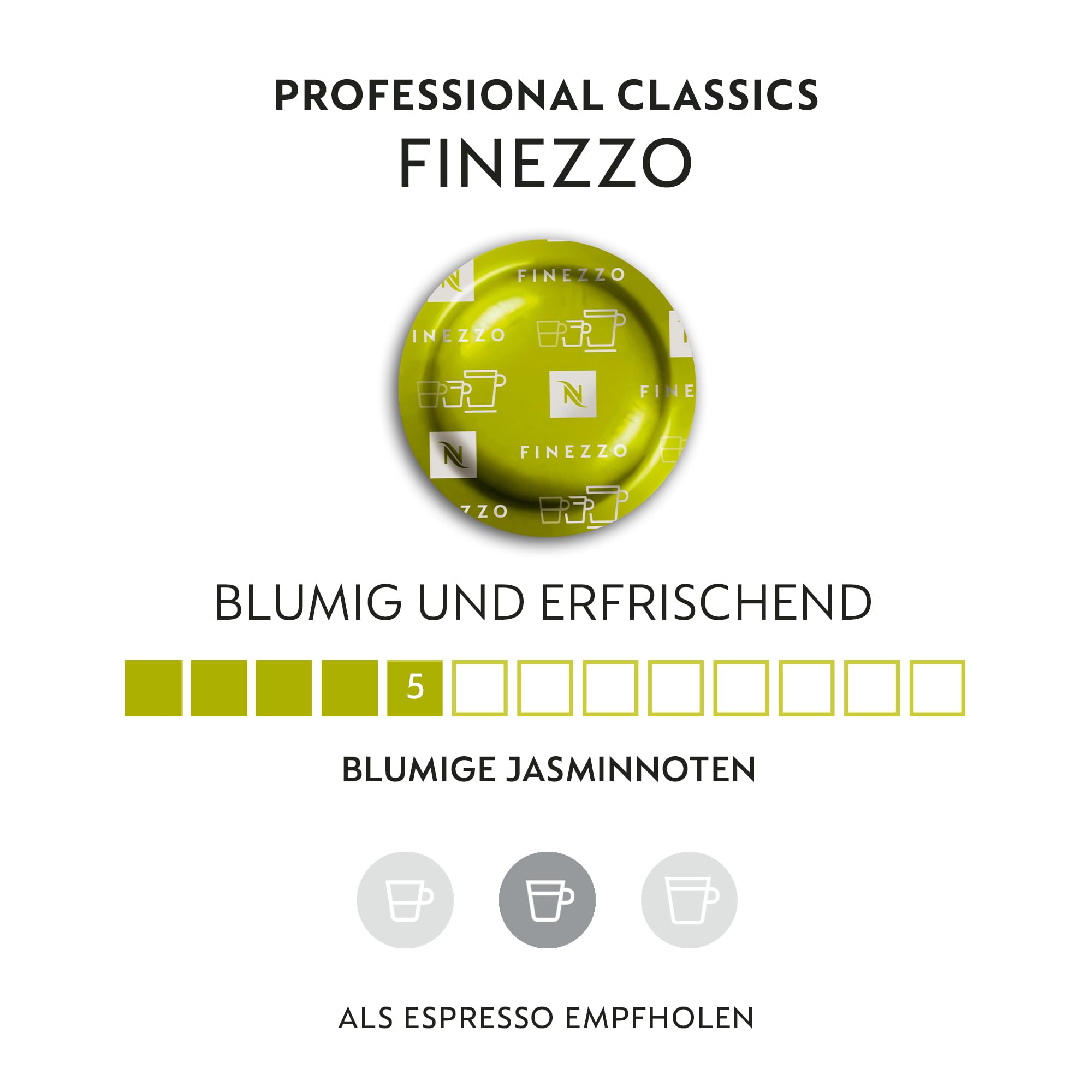 NESPRESSO PROFESSIONAL Finezzo 200 Kaffeekapseln | Mild gerösteter Arabica Kaffee ideal für Lungo, kompatibel mit Nespresso B2B Kaffeemaschinen