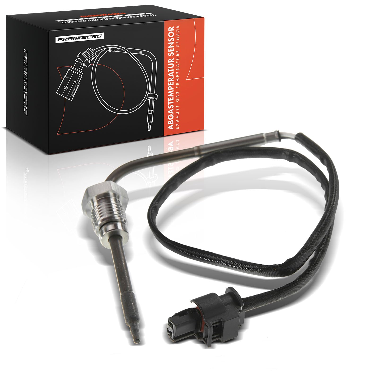 Frankberg Sensore temperatura gas di scarico Sensore gas di scarico 2-Poli Compatibile con Fortwo Coupé 451 Fortwo Cabrio 451 Replace# A0019051500,12060