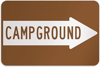 CAMPGROUND RIGHT for Office - Metal Tin Sign, 8×12 Inch