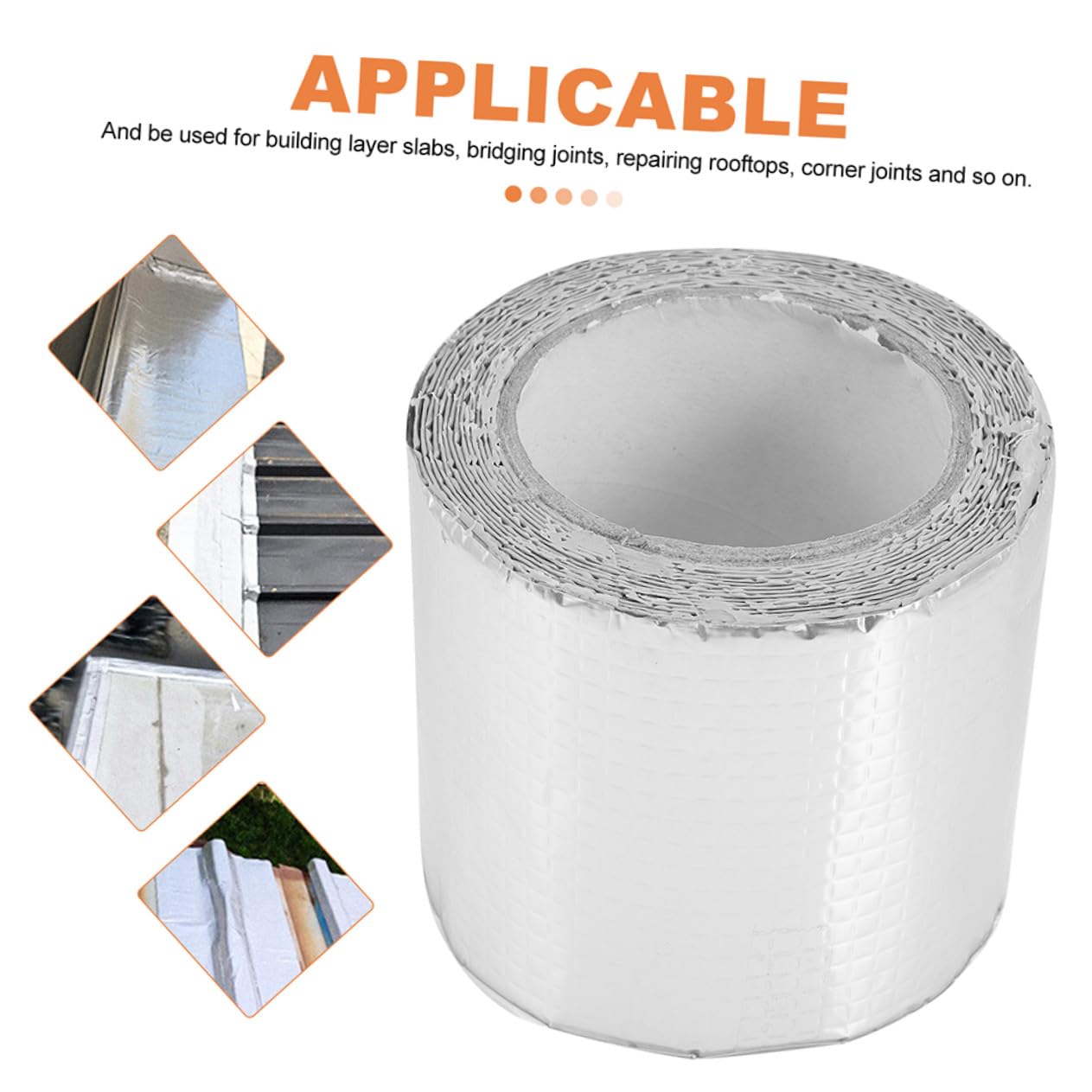 Cinta Butilo Autoadhesiva de Aluminio para Sellado y Reparación de Tejados Resistente la Intemperie para Caravanas Ventanas y Canalones