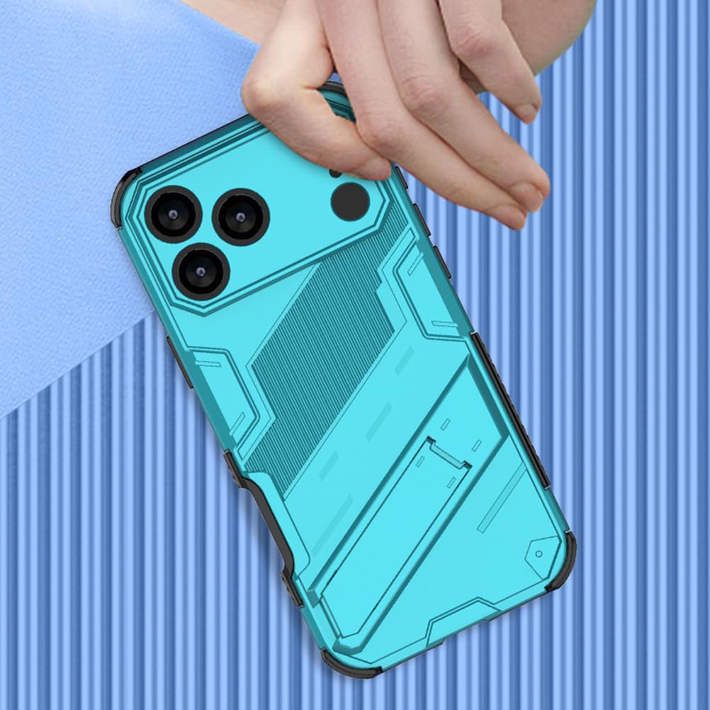 Magnetisch Hülle für iPhone 17 Pro Max/17 Pro/17 Air/17, Dünne Gefrostet rutschfeste Schutzhülle mit Versteck Ständer Handyhülle,Schwarz,17 Pro
