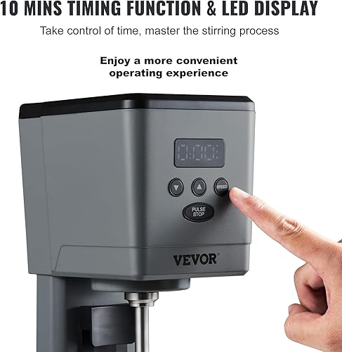 Miniatura 6 de VEVOR Batidora, máquina eléctrica de batido de 375 W, mezcladora de bebida de una sola cabeza, microinterruptor inteligente LED, mezclador de batido
