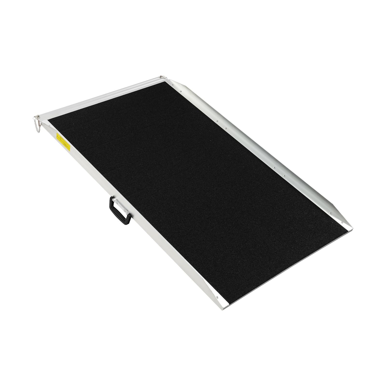 Rampa para silla de ruedas de 122 cm portátil con superficie antideslizante | Rampa de aluminio para puertas y escalones, carga máxima de 272 kg para andador, scooter de movilidad