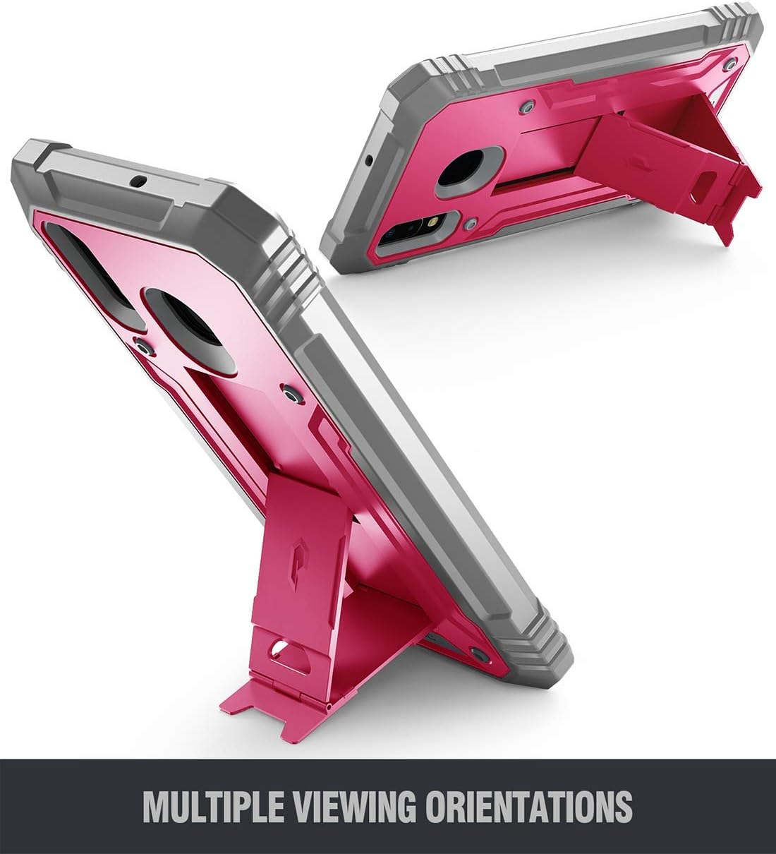 Gеt Chеар Prісе Galaxy A20 Rugged Case with Kickstand, Galaxy A30 Case, Poetic Full-Body Dual-Layer Shockproof Protective Cover, Built-in-Screen Protector, Revolution,Defender Case for Samsung Galaxy A20 /A30, Pink