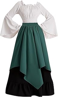 KonJim Victorian Dress for Women Medieval Renaissance Dress Vintage Medieval Elegant Adult Costume Retro Cosplay Long Dress Irish Over Long Dresses Cosplay Retro Gown Gothic Irish Chemise Dresses