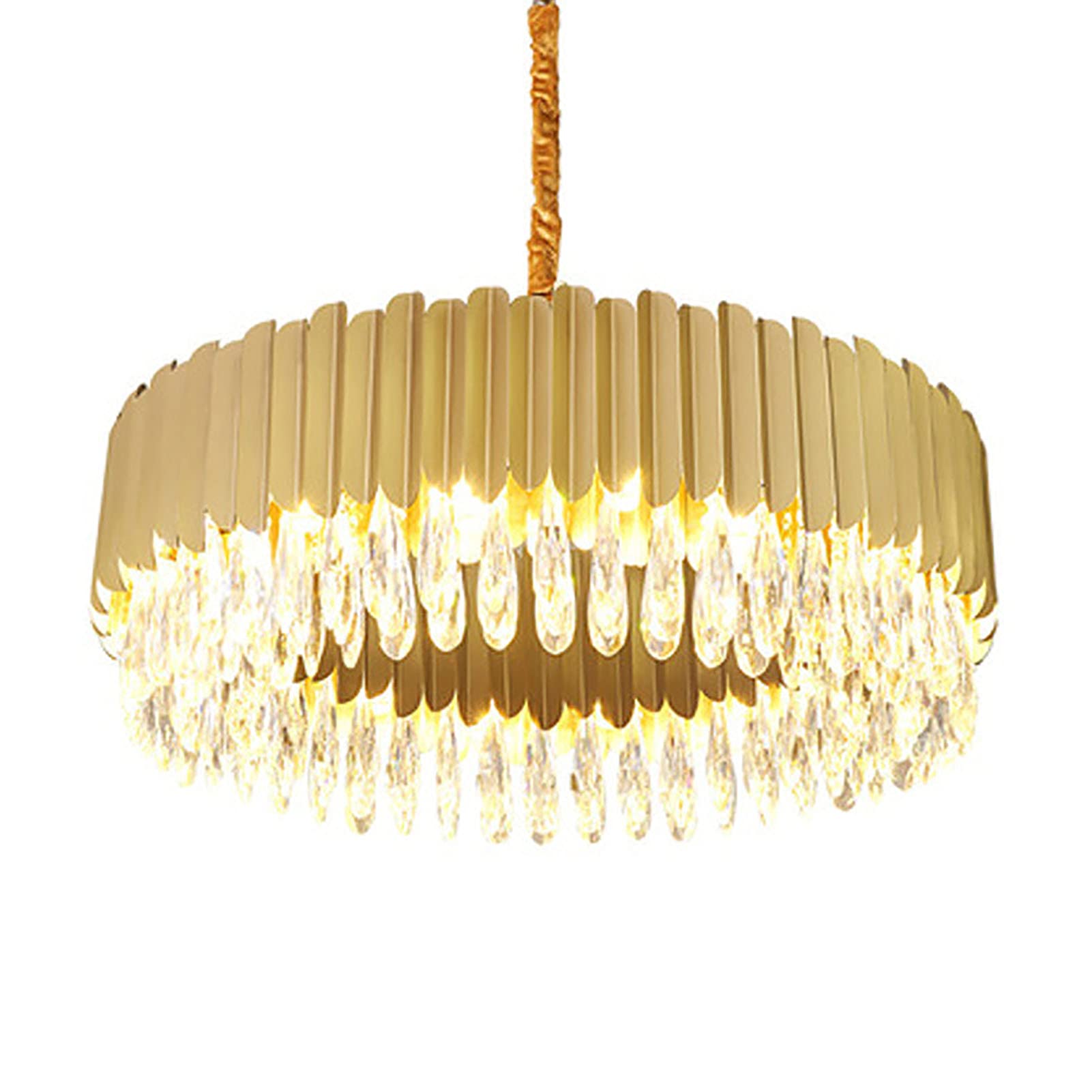 HXYSXHJUO Creative Personality Living Room Lamp,Luxury Crystal Chandelier,E14 Nordic Light Luxury Postmodern Chandelier,For Home Bedroom Villa Dining Lamp-Golden. 100 * 30cm