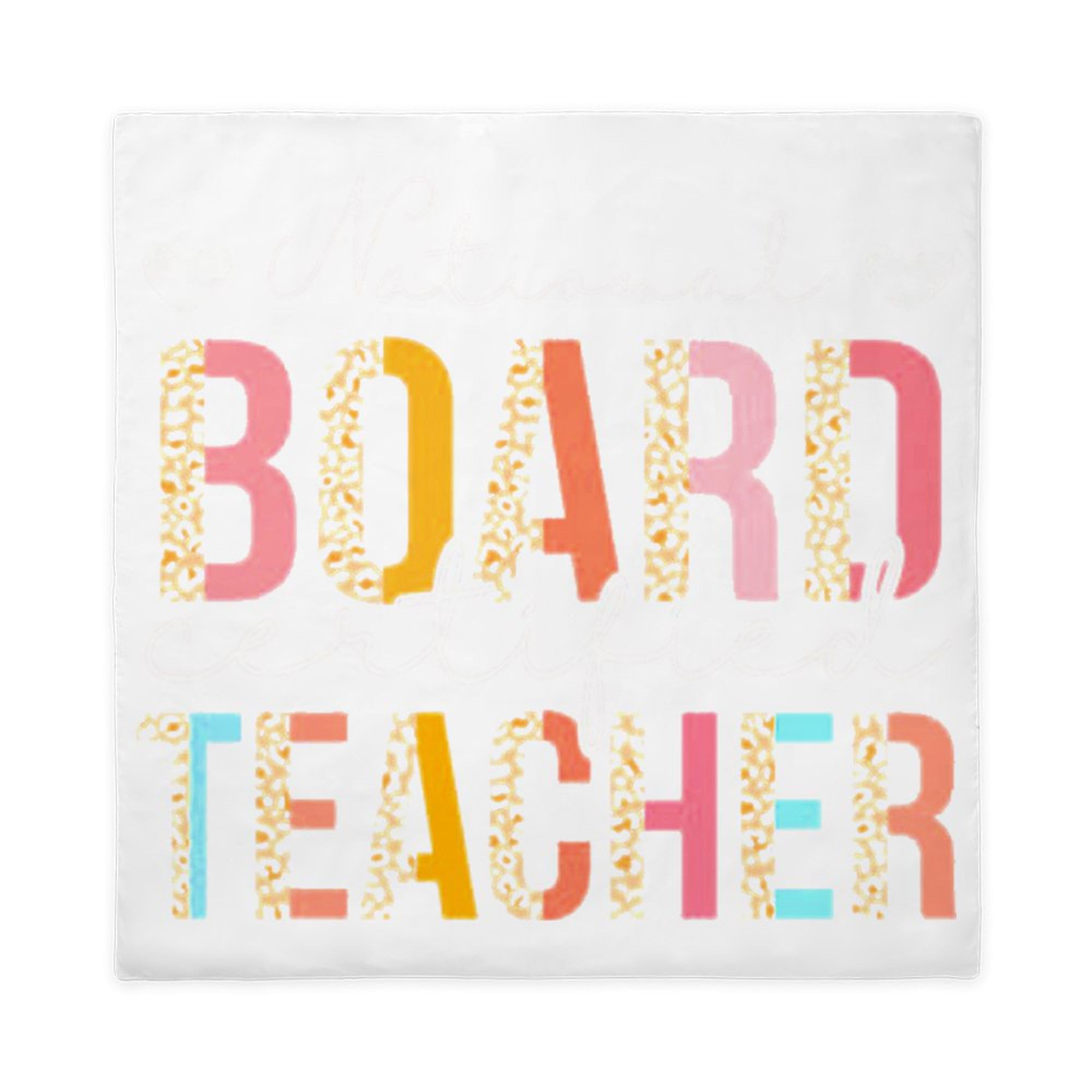 CafePress National Board Certified Teacher Queen Duvet Cover, Printed Comforter Cover, Unique Bedding